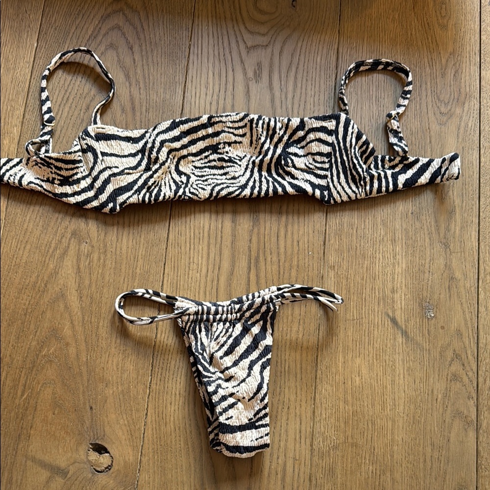 Montce Swim Zebra Print Bikini Set